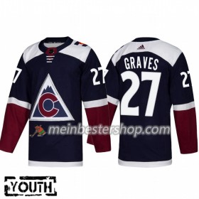 Colorado Avalanche Ryan Graves 27 Adidas 2018-2019 Alternate Trikot Authentic - Kinder